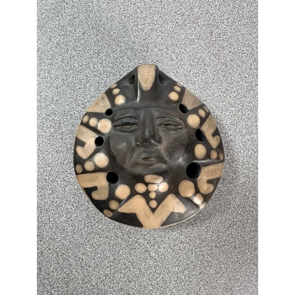Vintage Folk Art Pottery Clay Whistle Flute-Made In Guerrero Chile